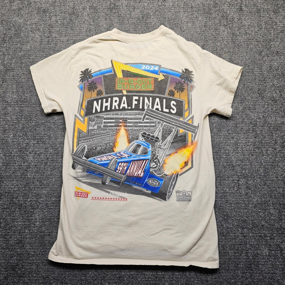 In-N-Out Burger NHRA Finals 59th Annual Pomona CA Graphic T-Shirt Cream Small